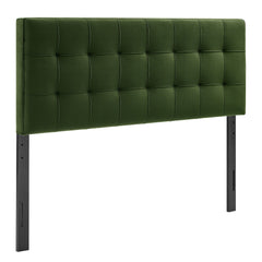 Lily Moss Green Stain-Resistant Performance Velvet King Size Headboard - Ornate Home
