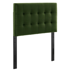 Lily Moss Green Stain-Resistant Performance Velvet Twin Size Headboard - Ornate Home