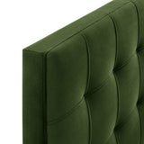 Lily Moss Green Stain-Resistant Performance Velvet Twin Size Headboard - Ornate Home