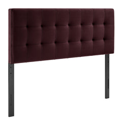 Lily Mulberry Stain-Resistant Performance Velvet Full Size Headboard - Ornate Home
