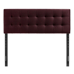 Lily Mulberry Stain-Resistant Performance Velvet Full Size Headboard - Ornate Home