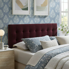 Lily Mulberry Stain-Resistant Performance Velvet King Size Headboard - Ornate Home