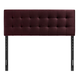 Lily Mulberry Stain-Resistant Performance Velvet Queen Size Headboard - Ornate Home