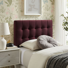 Lily Mulberry Stain-Resistant Performance Velvet Twin Size Headboard - Ornate Home