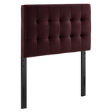 Lily Mulberry Stain-Resistant Performance Velvet Twin Size Headboard - Ornate Home