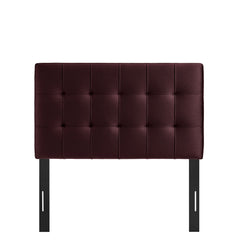 Lily Mulberry Stain-Resistant Performance Velvet Twin Size Headboard - Ornate Home