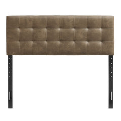Lily Mushroom Vegan Leather King Size Headboard - Ornate Home