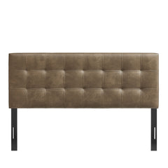 Lily Mushroom Vegan Leather King Size Headboard - Ornate Home