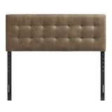 Lily Mushroom Vegan Leather Queen Size Headboard - Ornate Home