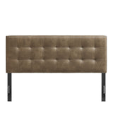 Lily Mushroom Vegan Leather Queen Size Headboard - Ornate Home