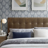 Lily Mushroom Vegan Leather Queen Size Headboard - Ornate Home