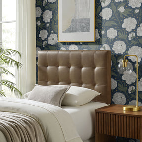 Lily Mushroom Vegan Leather Twin Size Headboard - Ornate Home