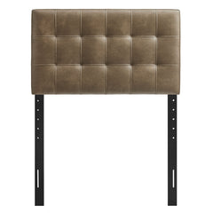 Lily Mushroom Vegan Leather Twin Size Headboard - Ornate Home