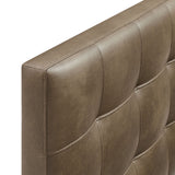 Lily Mushroom Vegan Leather Twin Size Headboard - Ornate Home