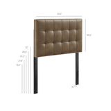 Lily Mushroom Vegan Leather Twin Size Headboard - Ornate Home