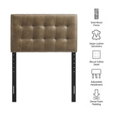 Lily Mushroom Vegan Leather Twin Size Headboard - Ornate Home