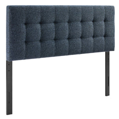 Lily Navy Chenille Upholstered King Size Headboard - Ornate Home