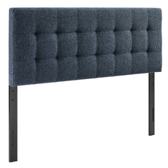 Lily Navy Chenille Upholstered King Size Headboard - Ornate Home