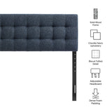 Lily Navy Chenille Upholstered King Size Headboard - Ornate Home
