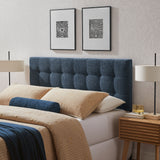 Lily Navy Chenille Upholstered Queen Size Headboard - Ornate Home