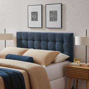 Lily Navy Chenille Upholstered Queen Size Headboard - Ornate Home