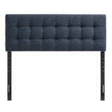 Lily Navy Chenille Upholstered Queen Size Headboard - Ornate Home