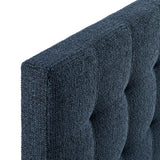 Lily Navy Chenille Upholstered Queen Size Headboard - Ornate Home