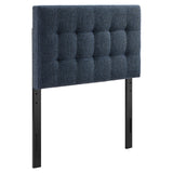 Lily Navy Chenille Upholstered Twin Size Headboard - Ornate Home