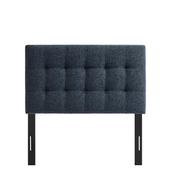 Lily Navy Chenille Upholstered Twin Size Headboard - Ornate Home