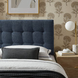 Lily Navy Chenille Upholstered Twin Size Headboard - Ornate Home