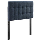 Lily Navy Chenille Upholstered Twin Size Headboard - Ornate Home