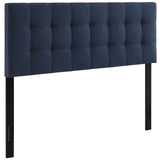Lily Navy Upholstered Fabric King Headboard - Ornate Home