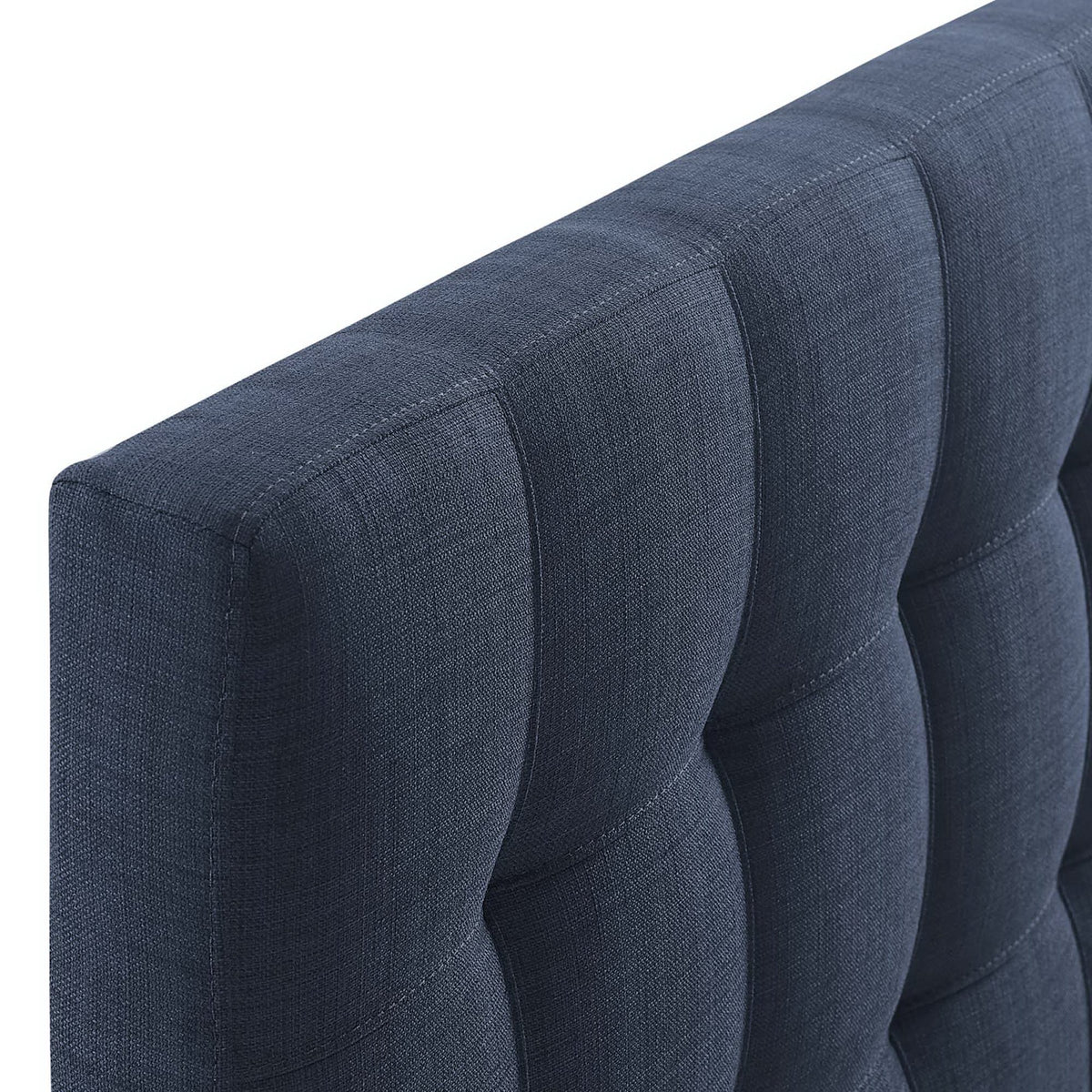 Lily Navy Upholstered Fabric King Headboard - Ornate Home