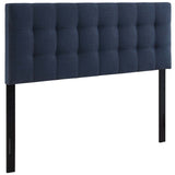 Lily Navy Upholstered Fabric Queen Headboard - Ornate Home