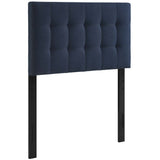 Lily Navy Upholstered Fabric Twin Headboard - Ornate Home