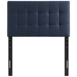 Lily Navy Upholstered Fabric Twin Headboard - Ornate Home