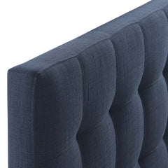 Lily Navy Upholstered Fabric Twin Headboard - Ornate Home
