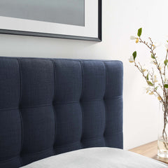 Lily Navy Upholstered Fabric Twin Headboard - Ornate Home