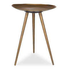 Lily Pad Antique Brass Accent Table - Ornate Home