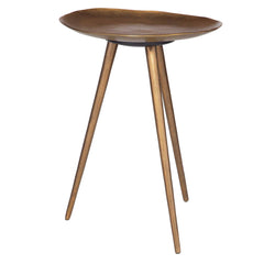 Lily Pad Antique Brass Accent Table - Ornate Home