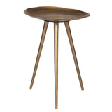 Lily Pad Antique Brass Accent Table - Ornate Home