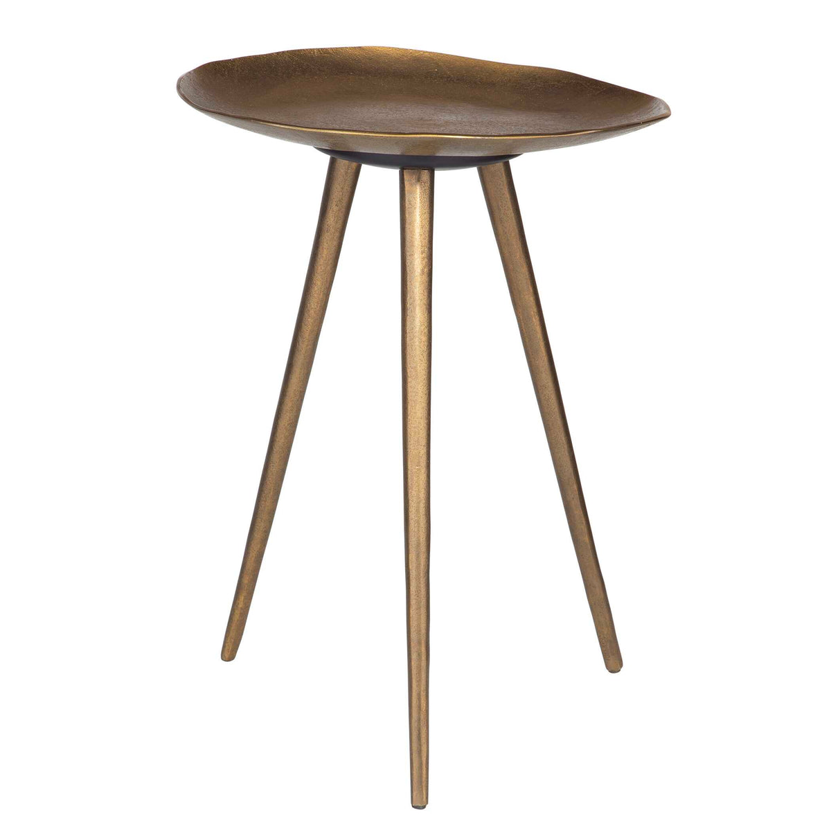 Lily Pad Antique Brass Accent Table - Ornate Home