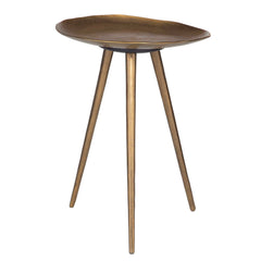Lily Pad Antique Brass Accent Table - Ornate Home