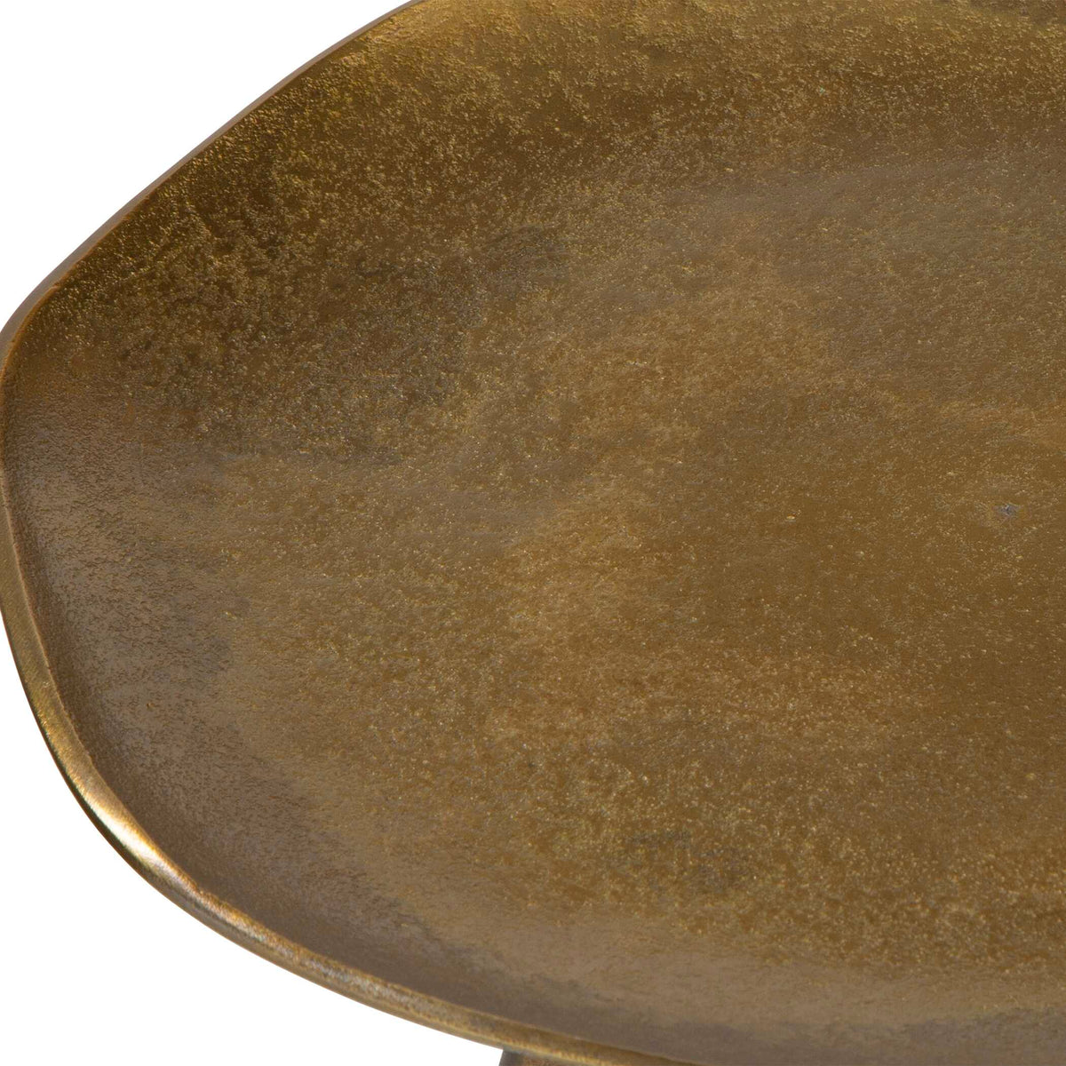Lily Pad Antique Brass Accent Table - Ornate Home