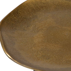 Lily Pad Antique Brass Accent Table - Ornate Home