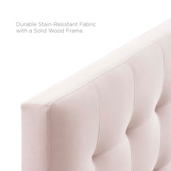 Lily Pink Biscuit Tufted Performance Velvet Full Headboard - Ornate Home