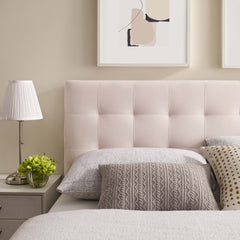 Lily Pink Biscuit Tufted Performance Velvet Full Headboard - Ornate Home