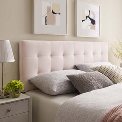 Lily Pink Biscuit Tufted Performance Velvet Queen Headboard - Ornate Home