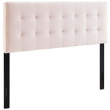 Lily Pink Biscuit Tufted Performance Velvet Queen Headboard - Ornate Home