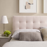 Lily Pink Biscuit Tufted Performance Velvet Queen Headboard - Ornate Home
